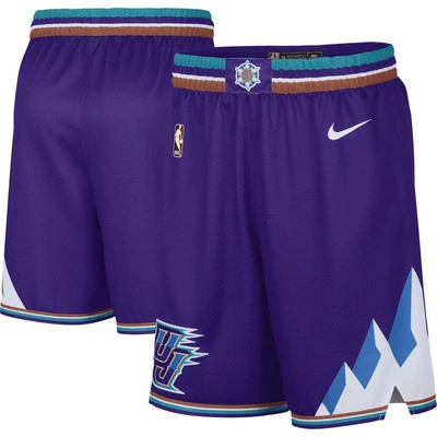 Nike Men's  Purple Utah Jazz 2022/23 Classic Edition Swingman Performance Shorts