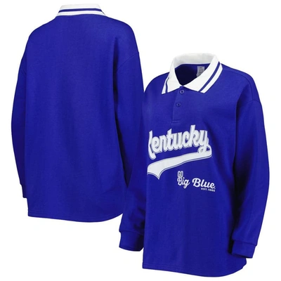 Gameday Couture Royal Kentucky Wildcats Happy Hour Long Sleeve Polo