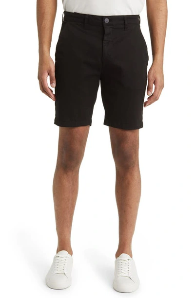 Monfrere Cruise Flat Front Chino Shorts In Noir