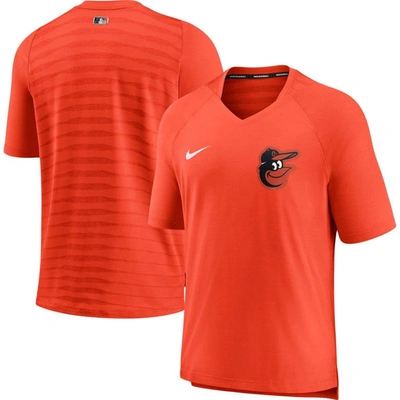 Nike Orange Baltimore Orioles Authentic Collection Pregame Performance V-neck T-shirt