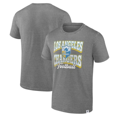Fanatics Branded Heather Charcoal Los Angeles Chargers Force Out T-shirt