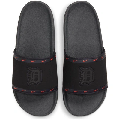 Nike Detroit Tigers Team Off-court Slide Sandals In Black