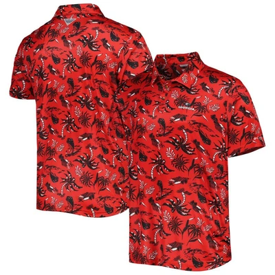 Columbia Red Georgia Bulldogs Super Terminal Tackle Omni-shade Polo