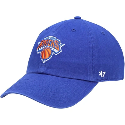 47 ' Blue New York Knicks Logo Clean Up Adjustable Hat