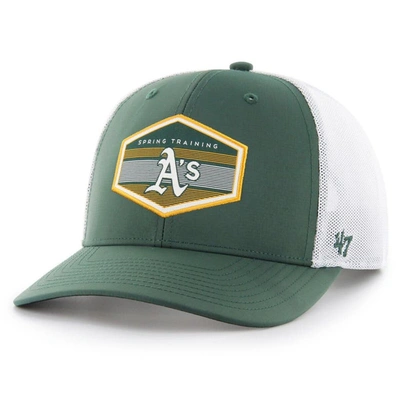 47 ' Green/white Oakland Athletics Spring Training Burgess Trucker Adjustable Hat