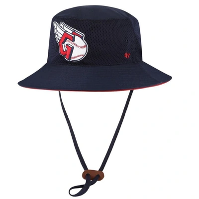 47 ' Navy Cleveland Guardians Panama Pail Bucket Hat