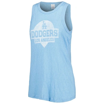 Soft As A Grape Royal Los Angeles Dodgers Tri-blend Tank Top