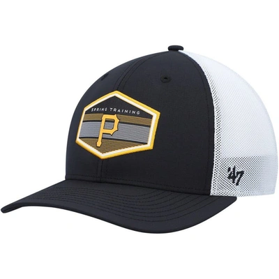 47 ' Black/white Pittsburgh Pirates Spring Training Burgess Trucker Adjustable Hat