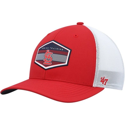 47 ' Red/white St. Louis Cardinals Spring Training Burgess Trucker Adjustable Hat