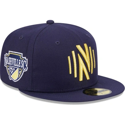 New Era Navy Nashville Sc Patch 59fifty Fitted Hat