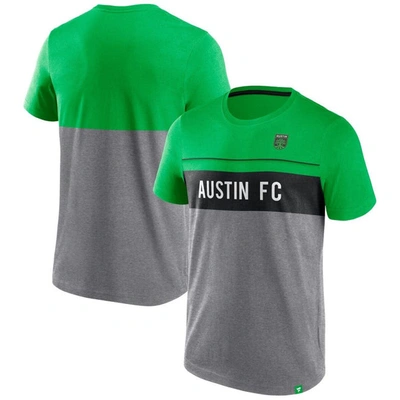 Fanatics Branded Green/gray Austin Fc Striking Distance T-shirt In Green,gray