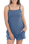 Kindred Bravely Lounge Around Maternity/nursing Camisole In Slate Blue