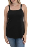 Kindred Bravely Signature Cotton Nursing Tank Top In Black