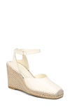 Vince Cecilia Ankle Strap Espadrille Wedge In White