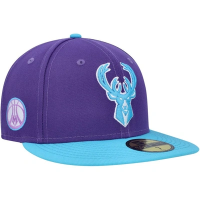 New Era Purple Milwaukee Bucks Vice 59fifty Fitted Hat