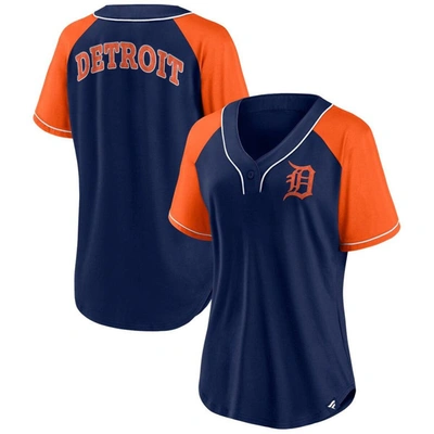 Fanatics Branded Navy Detroit Tigers Ultimate Style Raglan V-neck T-shirt