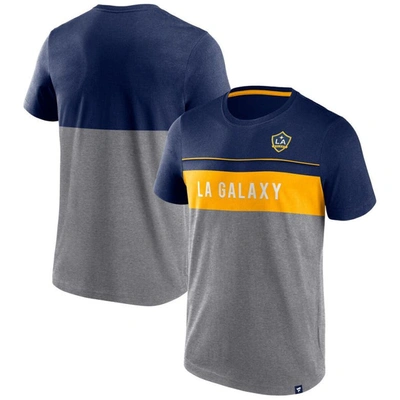 Fanatics Branded Navy/gray La Galaxy Striking Distance T-shirt In Navy,gray