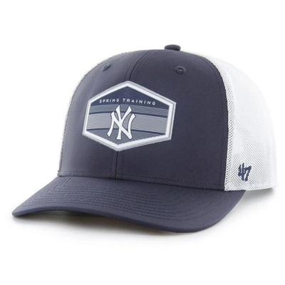 47 ' Navy/white New York Yankees Spring Training Burgess Trucker Adjustable Hat