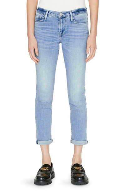 Frame Le Garcon Ankle Slim Boyfriend Jeans In Blue