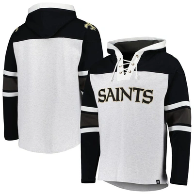 47 ' New Orleans Saints Heather Gray Gridiron Lace-up Pullover Hoodie