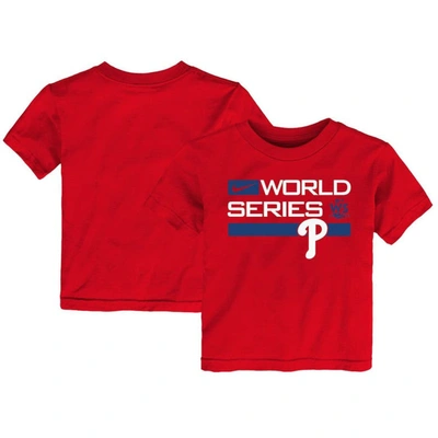 Nike Kids' Toddler  Red Philadelphia Phillies 2022 World Series Authentic Collection Dugout T-shirt