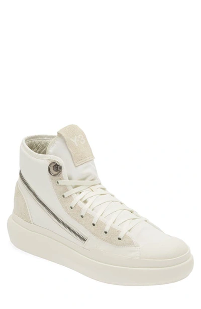 Y-3 Ajatu Court High Top Sneaker In Off White