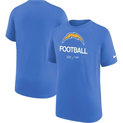 Nike Kids' Youth  Powder Blue Los Angeles Chargers Sideline Legend Performance T-shirt