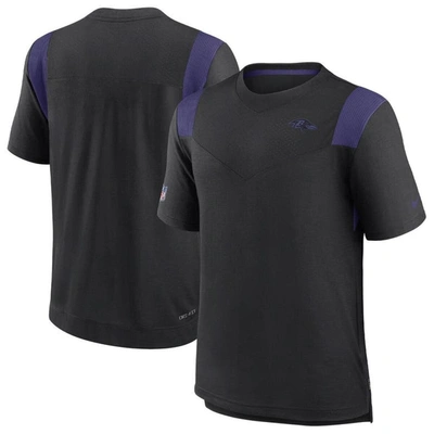Nike Black Baltimore Ravens Sideline Tonal Logo Performance Player T-shirt