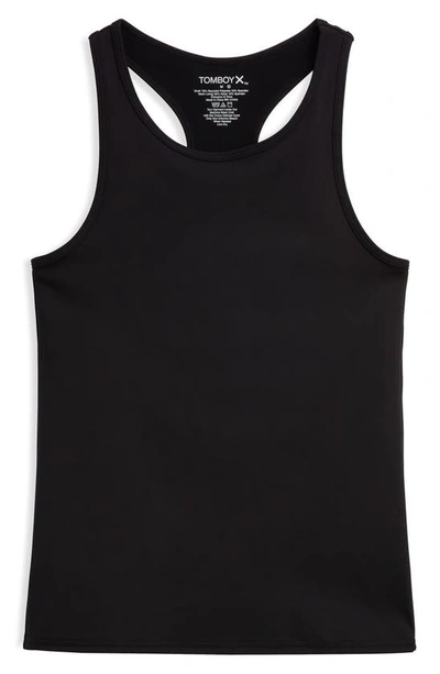 Tomboyx Shelf Bra Compression Tank In Black