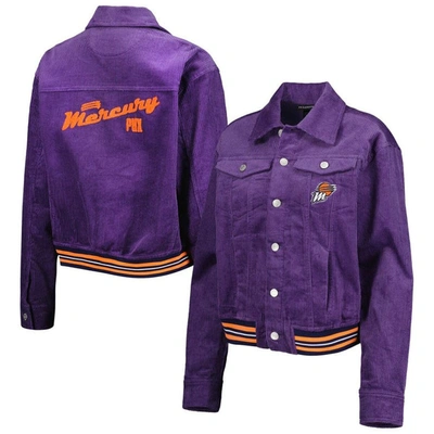 The Wild Collective Purple Phoenix Mercury Corduroy Button-up Shacket