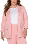 Liverpool Los Angeles Liverpool Boyfriend Ponte Knit Blazer In Pink Perfection