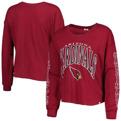 47 ' Cardinal Arizona Cardinals Skyler Parkway Cropped Long Sleeve T-shirt
