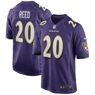 Nike Ed Reed Purple Baltimore Ravens Game Retired Player Jersey