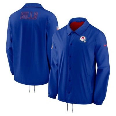 Nike Royal Buffalo Bills Sideline Coaches Performance Full-snap Jacket In Blue