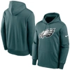 Nike Midnight Green Philadelphia Eagles Fan Gear Primary Logo Performance Pullover Hoodie
