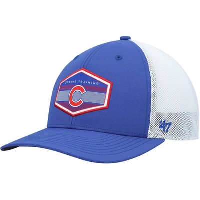 47 ' Royal/white Chicago Cubs Spring Training Burgess Trucker Adjustable Hat