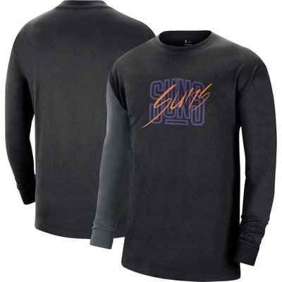 Nike Black Phoenix Suns Courtside Versus Flight Max90 Long Sleeve T-shirt