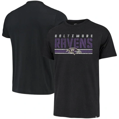 47 ' Black Baltimore Ravens Team Stripe T-shirt