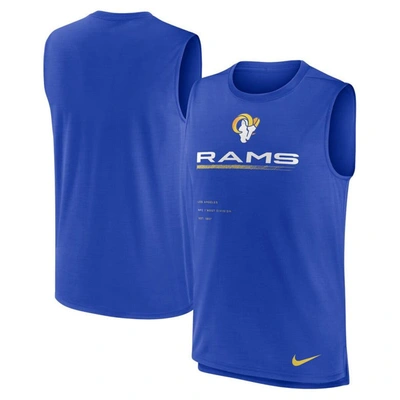 Nike Royal Los Angeles Rams Muscle Trainer Tank Top