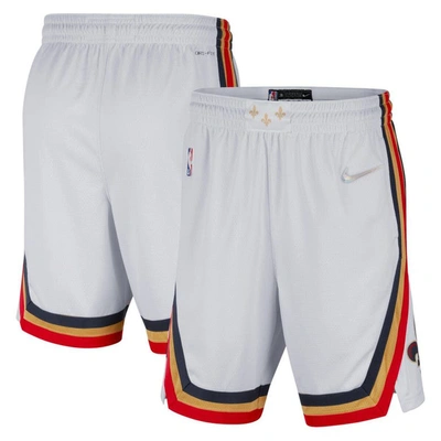 Nike White/gold New Orleans Pelicans 2021/22 City Edition Swingman Shorts