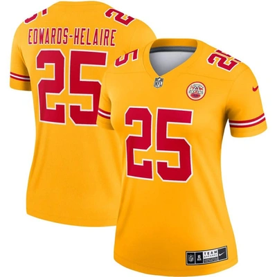 Nike Clyde Edwards-helaire Gold Kansas City Chiefs Inverted Legend Jersey