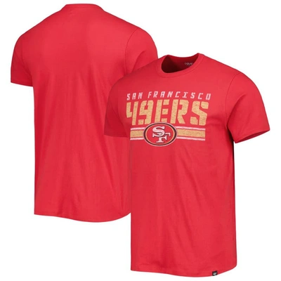47 ' Scarlet San Francisco 49ers Team Stripe T-shirt