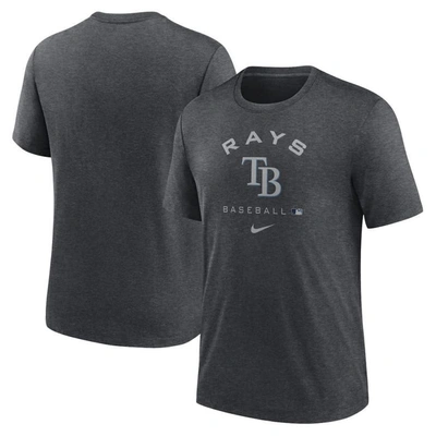 Nike Heathered Charcoal Tampa Bay Rays Authentic Collection Tri-blend Performance T-shirt