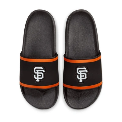 Nike San Francisco Giants Off-court Wordmark Slide Sandals In Black