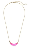 Alexis Bittar Lucite® Crescent Pendant Necklace In Neon Pink