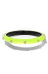 Alexis Bittar Crystal Stud Lucite® Bangle In Neon Yellow