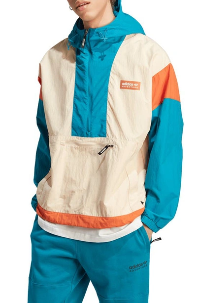 Adidas Originals Adventure Windbreaker Jacket In Sand Strata