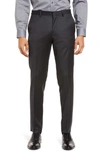 Hugo Boss Slim Fit Wool Dress Pants In Dark Grey