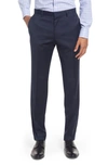 Hugo Boss Slim Fit Wool Dress Pants In Navy