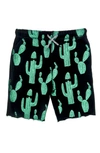 Appaman Kids' Velour Drawstring Shorts In Cactus